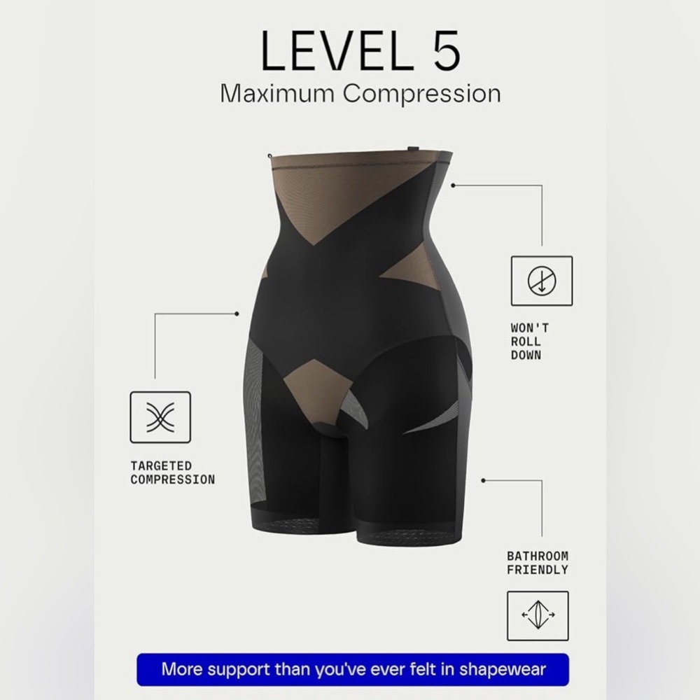 HONEYLOVE Black/Nude SuperPower Shorts Shapewear Plus Size 1X NWT $89 - Picture 2 of 9